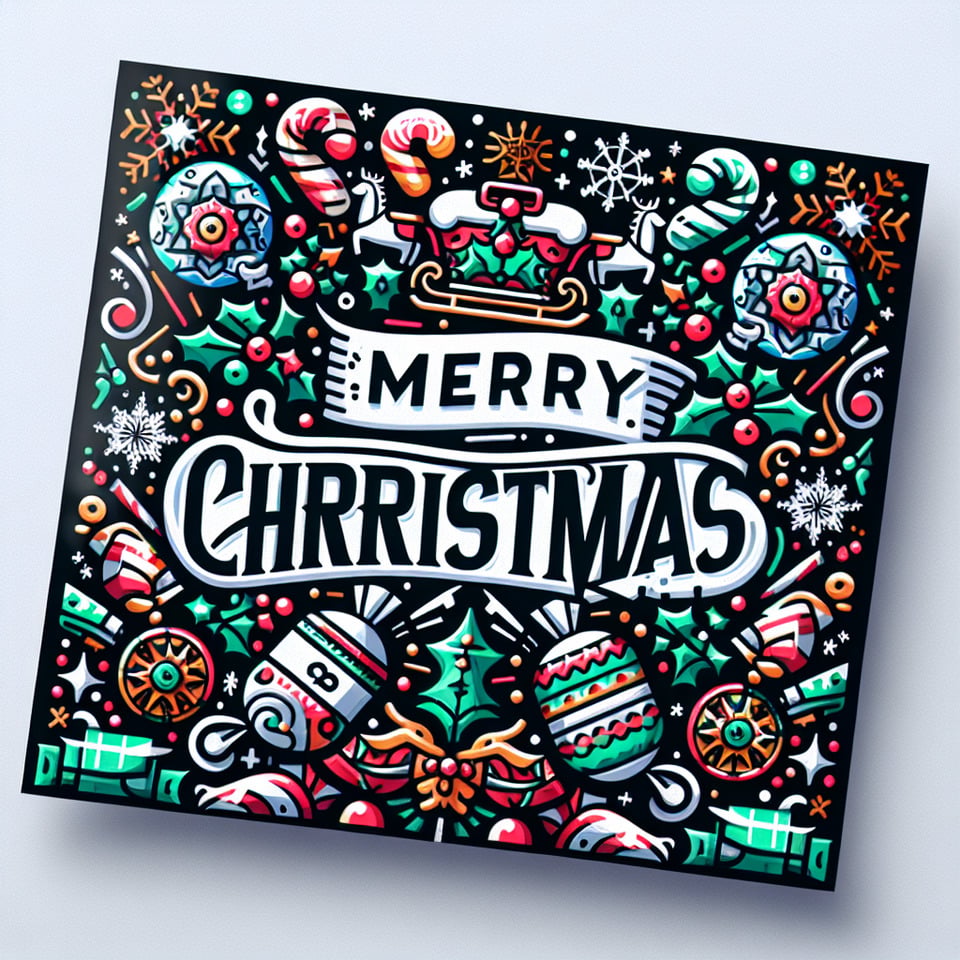 merry christmas text effect image