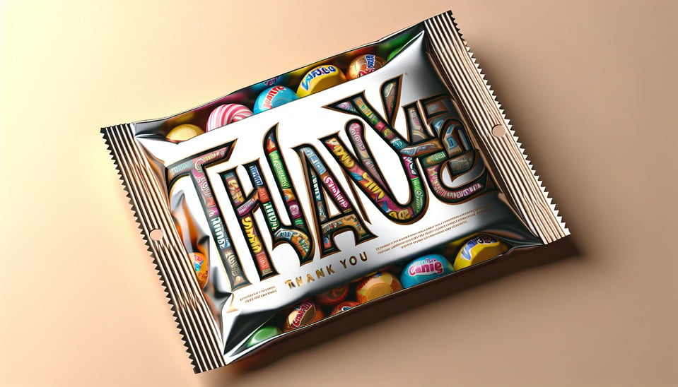 Thank You in Metalic glossy style text effect image