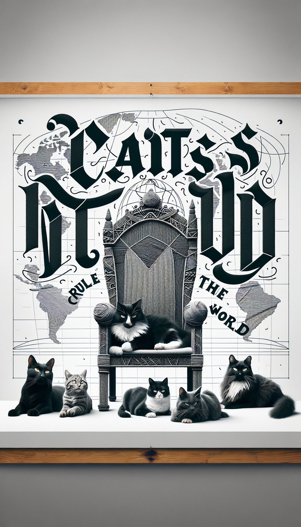 Cats Rule the Worldtypography text effect image