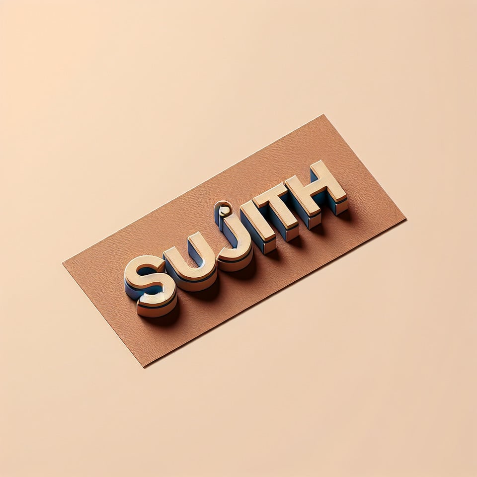 Sujith text with 3d creative effect on plain background text effect image