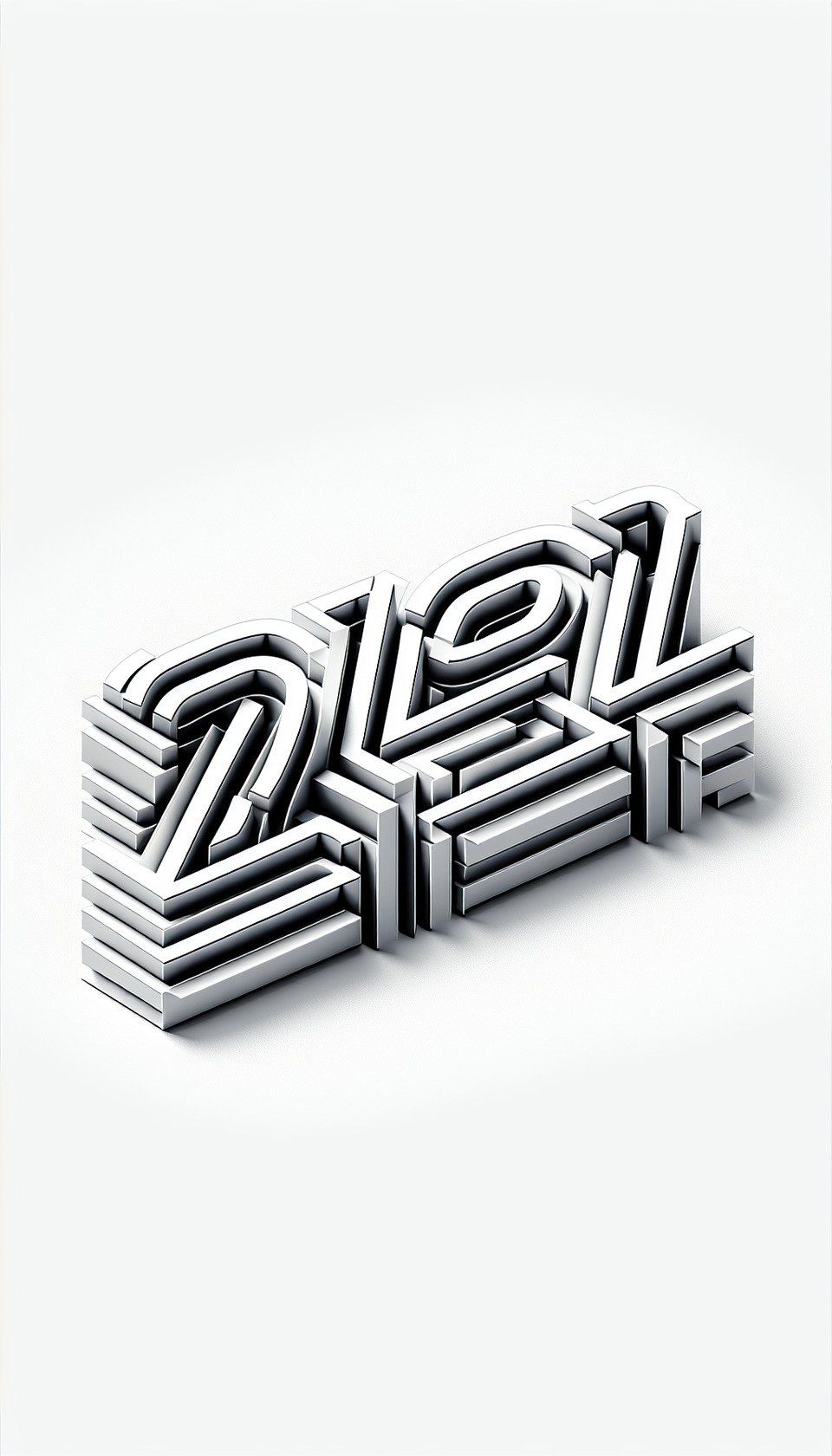 2024 3d text effect 3d style on white background text effect image