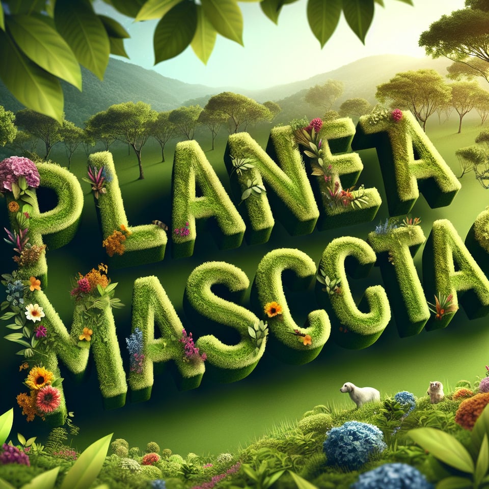 build a text efect for the planeta mascotas with style realistic and nature text effect image