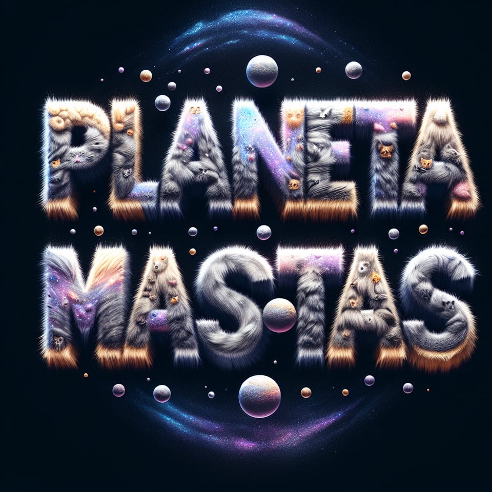 build a text efect for the planeta mascotas with style realistic text effect image