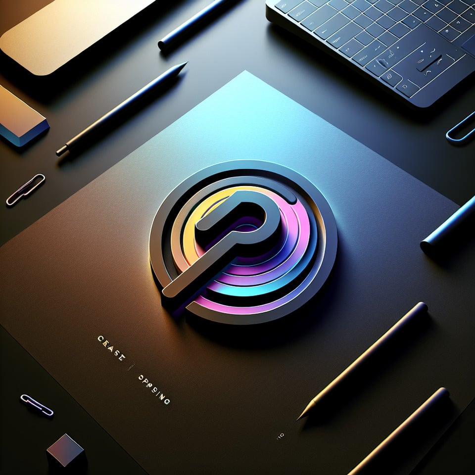 p logo design 3d font text effect image