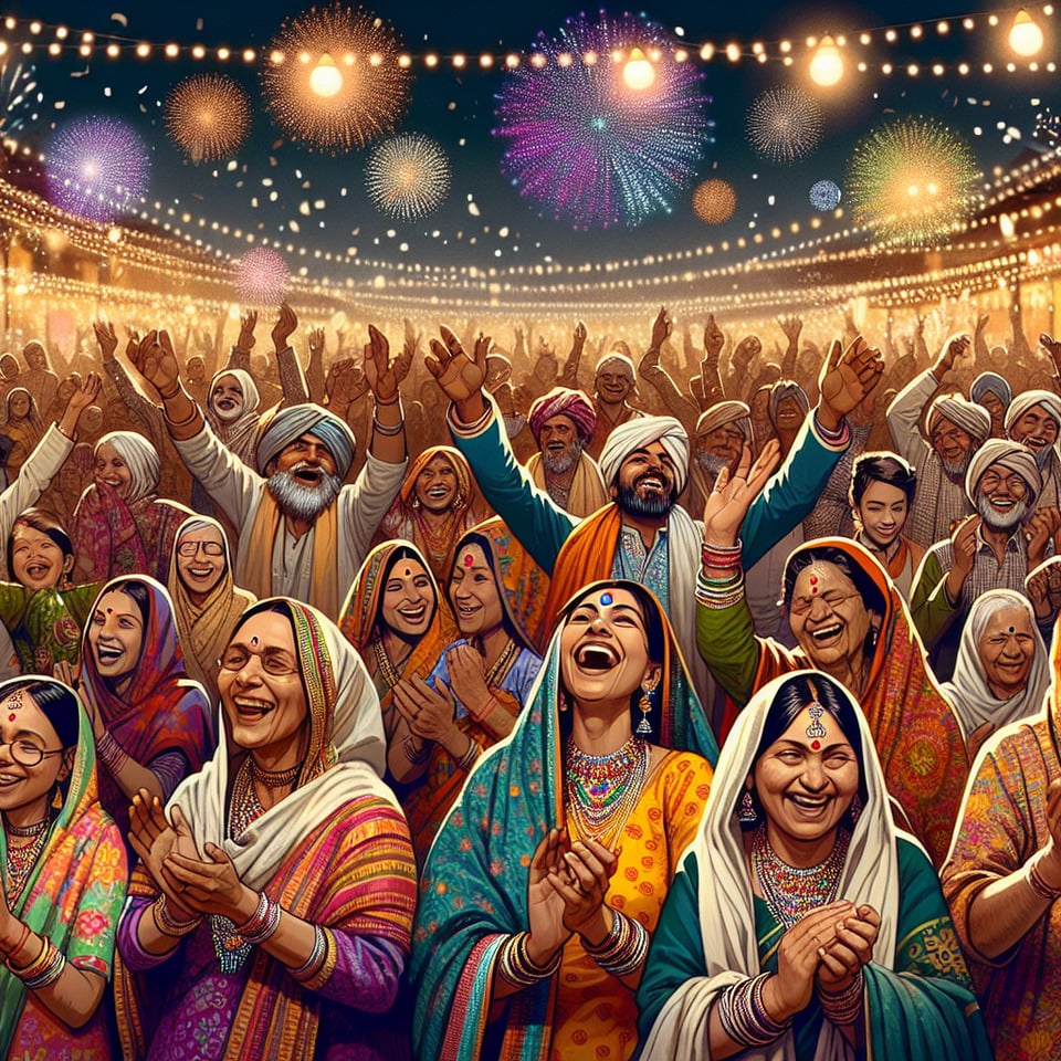 Jharkhandi celebrating new year text effect image