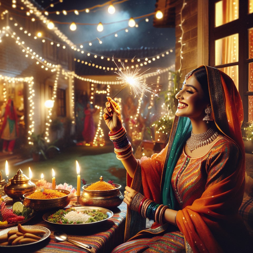 north Indian celebrating new year text effect image