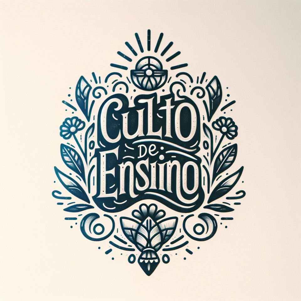 text Culto de Ensino light tradicional lettering text on white background text effect image