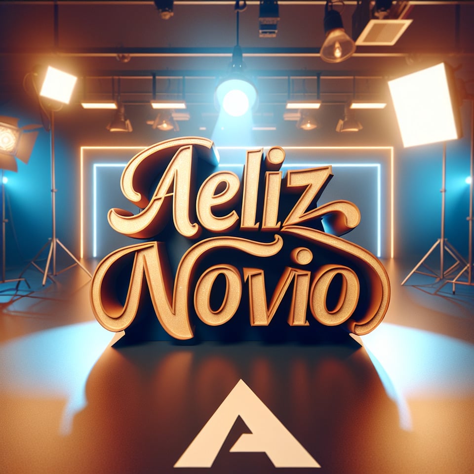 create a text Feliz  Ano Novo Studio A in 3d high  text effect image