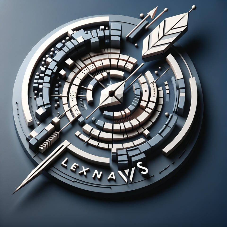 LexNavis logo design 3d text effect image
