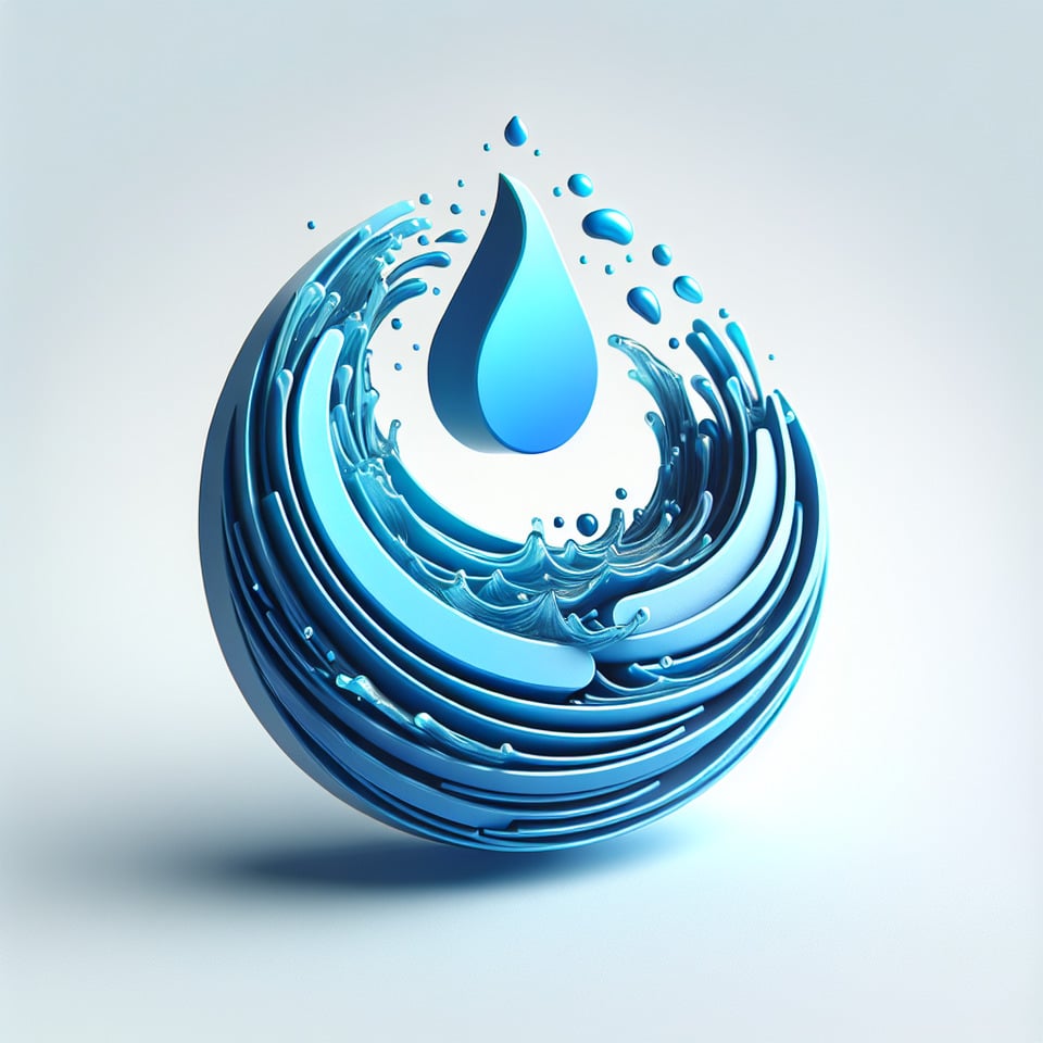 Franchi Soluções Inteligenteslogo design 3d water effects text effect image