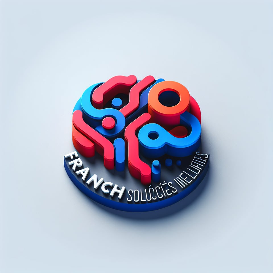Franchi Soluções Inteligentes logo design 3d font text effect image