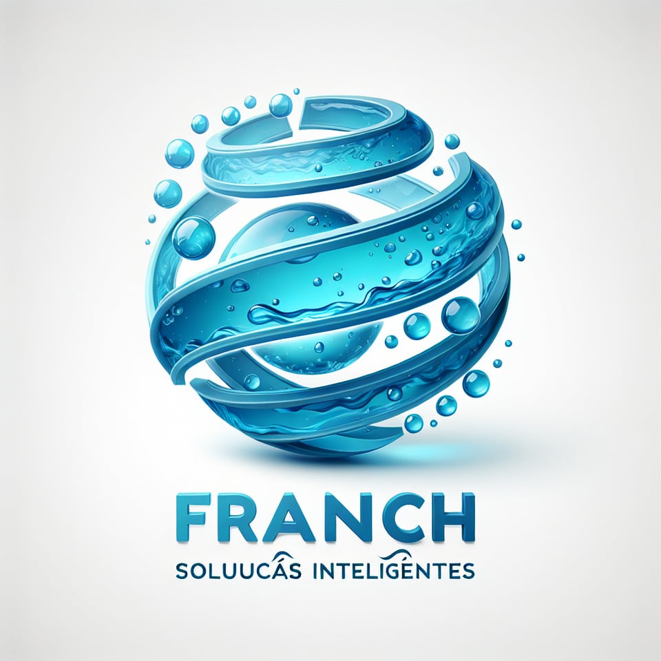Franchi Soluções Inteligenteslogo design 3d water effects text effect image