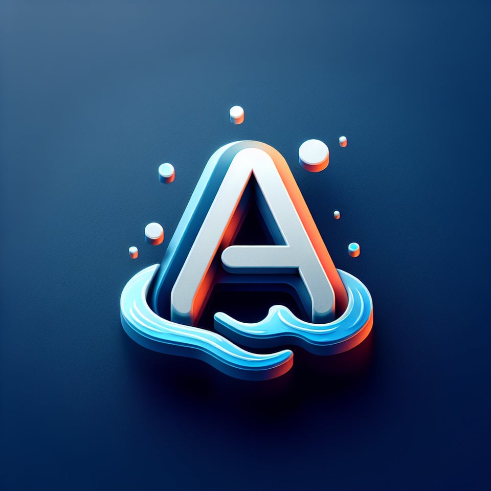 Studio A MKT Digital logo design 3d water effects text effect image