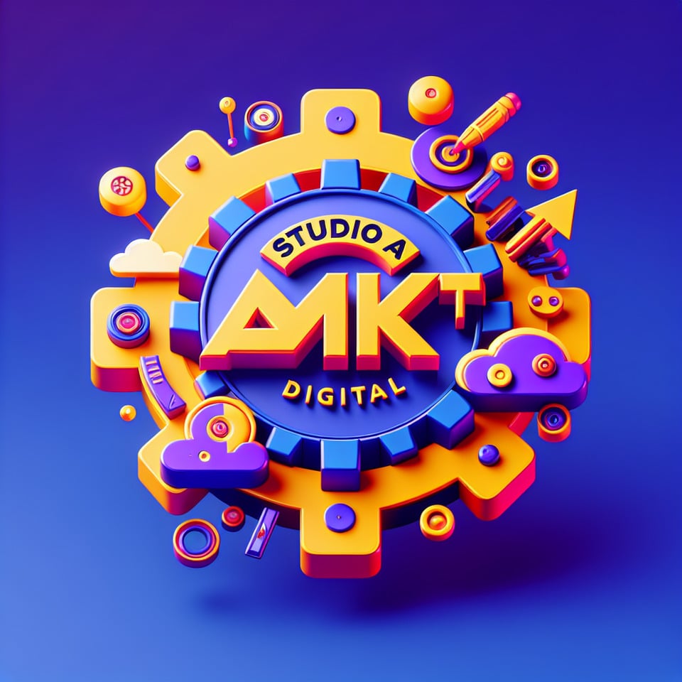Studio A MKT Digital logo design 3d animation text effect image