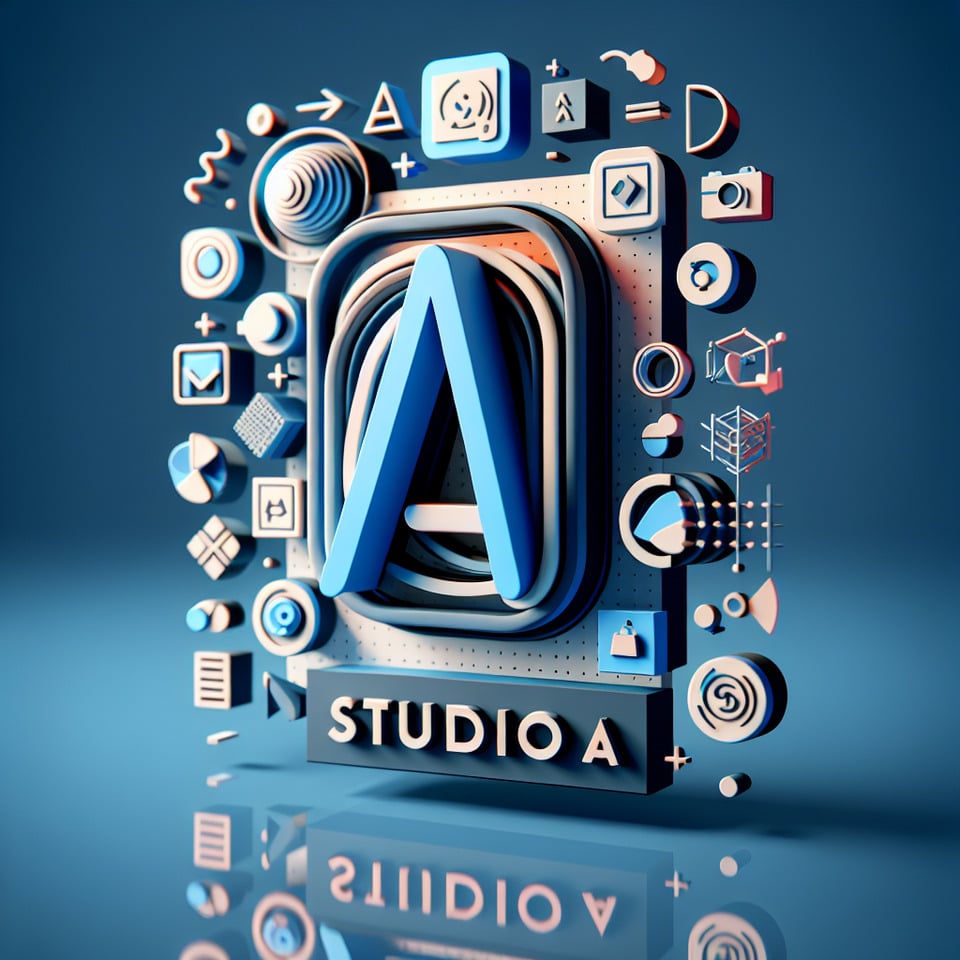 Studio A MKT Digital logo design 3d animation text effect image