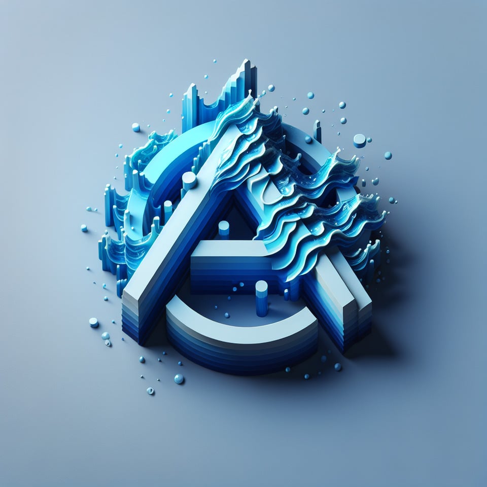 Studio A MKT Digital logo design 3d water effects text effect image