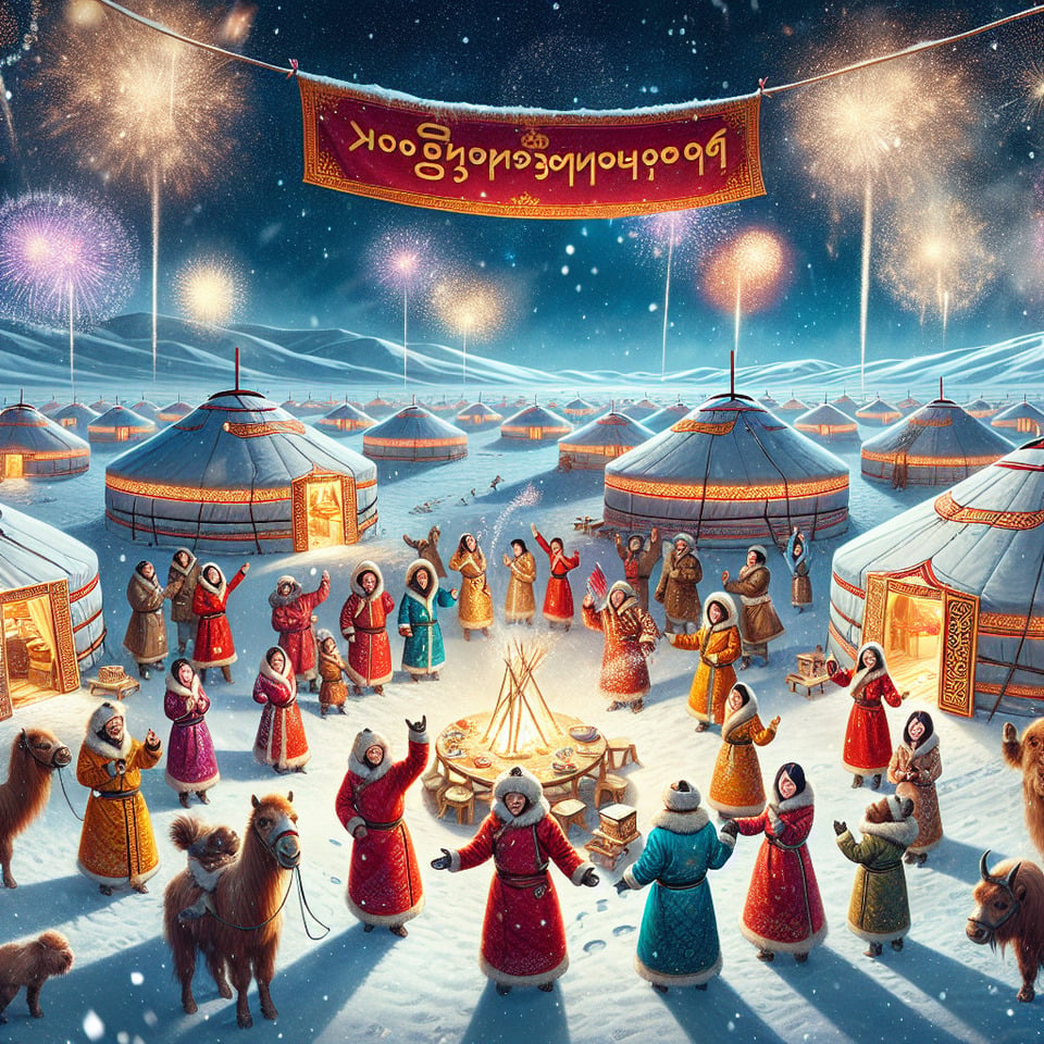 happy new year mongolia text effect image