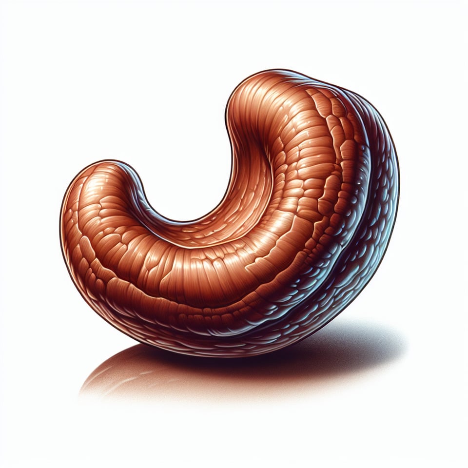 A cashew illustration isolated on white background text effect image