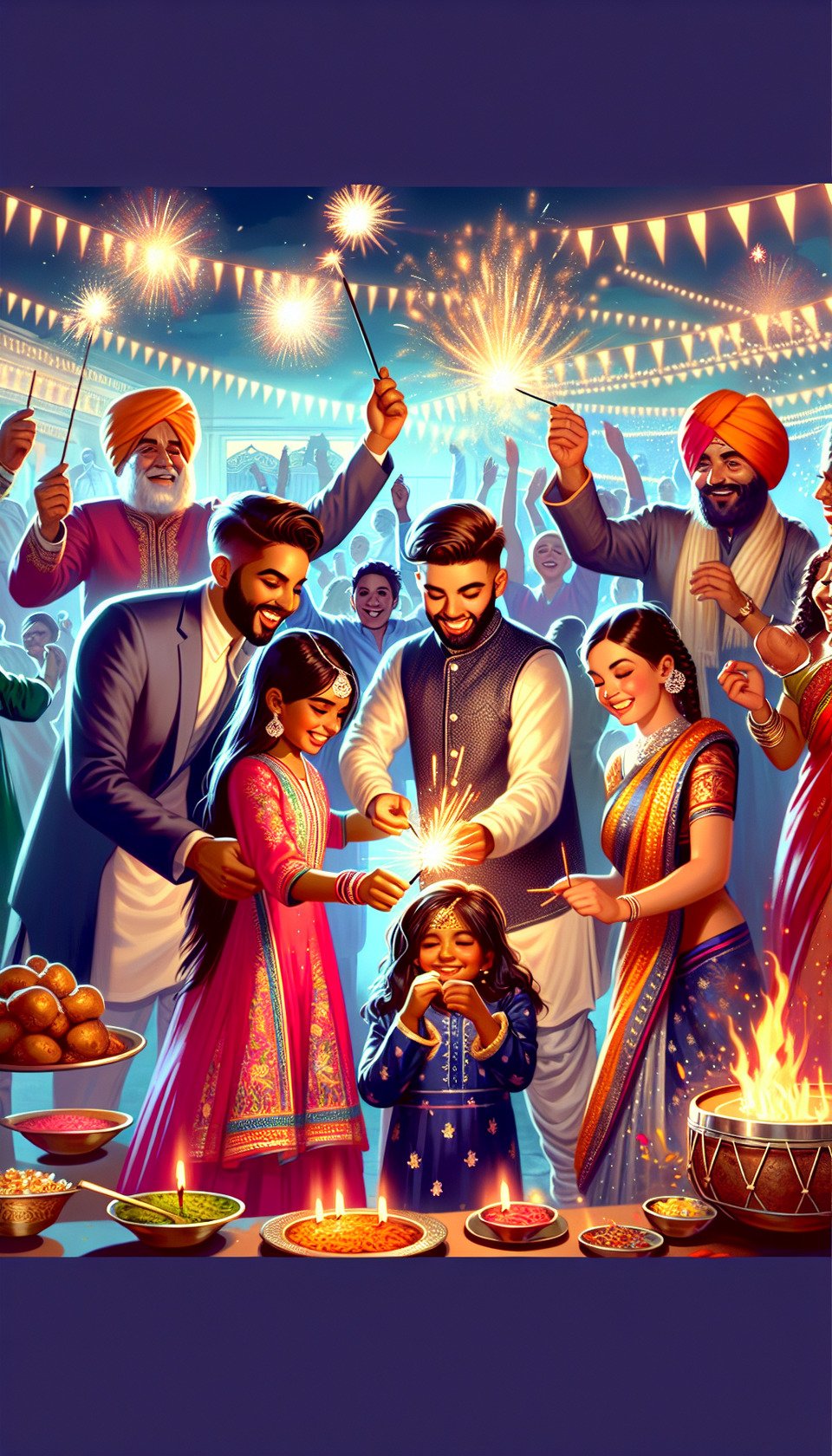 New year celebration Indian text effect image