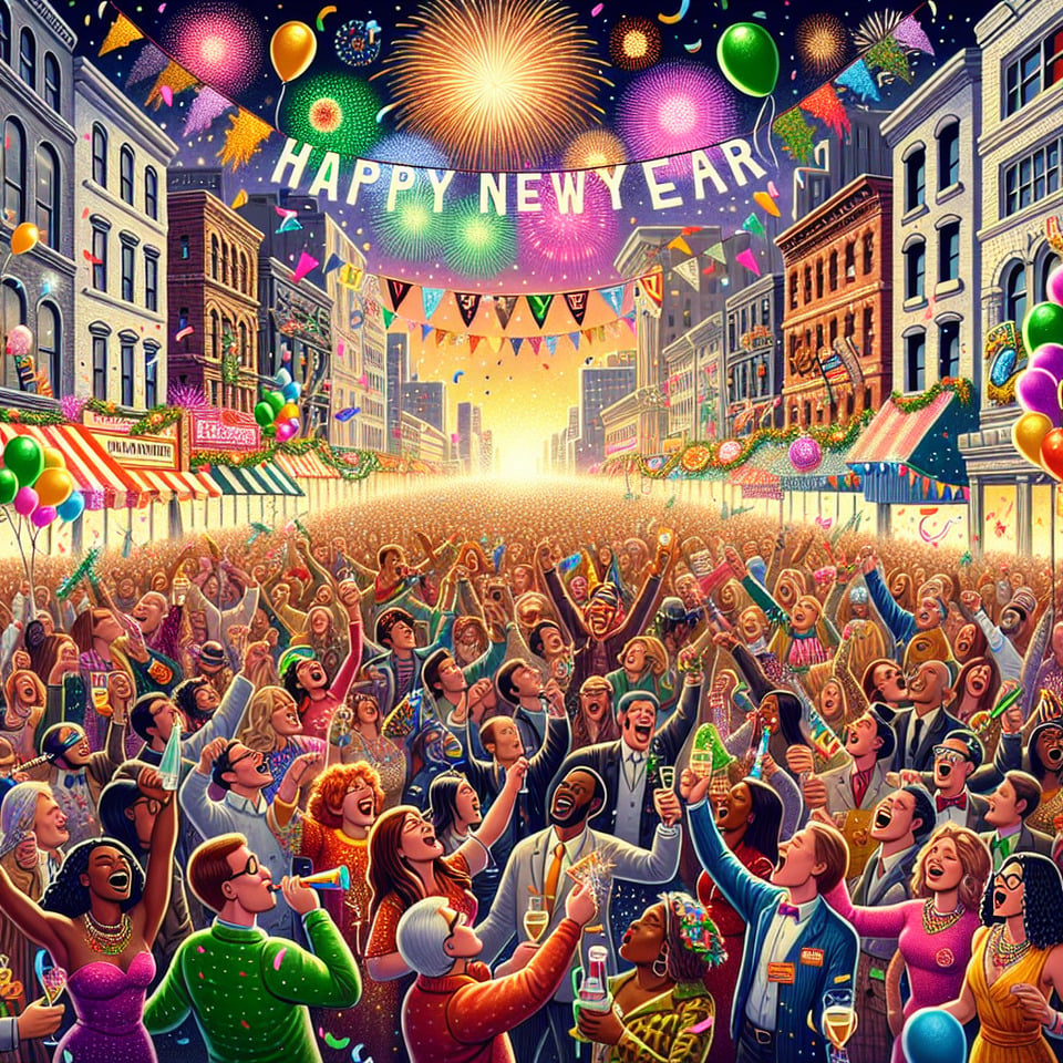 Happy new year text effect image
