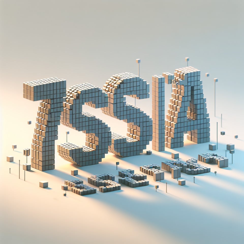 text 75SSM ITCA three-dimensionalmade of cubesatgorgeouswith a light gradient background. text effect image