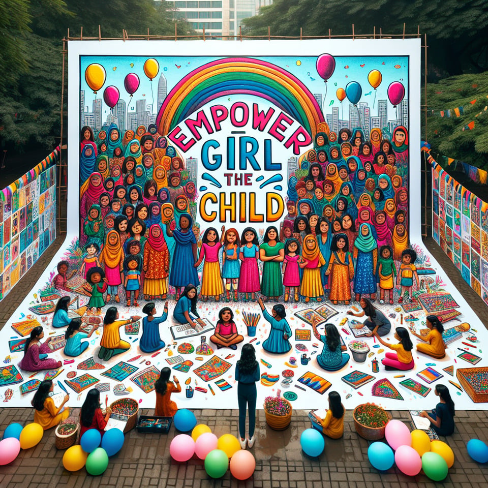 NATIONAL GIRL CHILD DAY text effect image