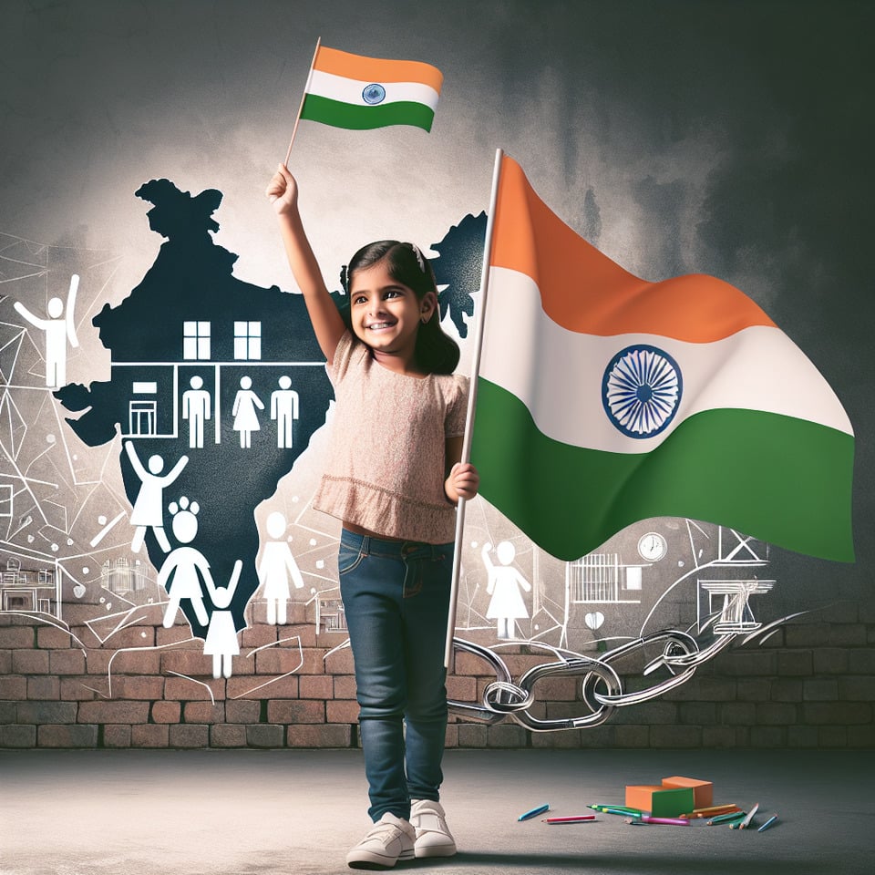 REAL INDIAN GIRL CHILD CELEBRATING NATIONAL GIRL CHILD DAY ABOUT THE ISSUE THEY ARE FACING text effect image
