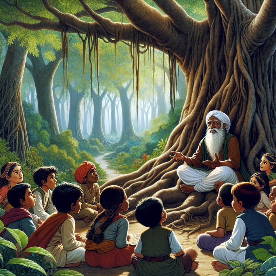 Hindi moral story text effect image
