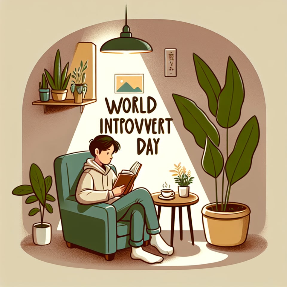 world introvert day text effect image