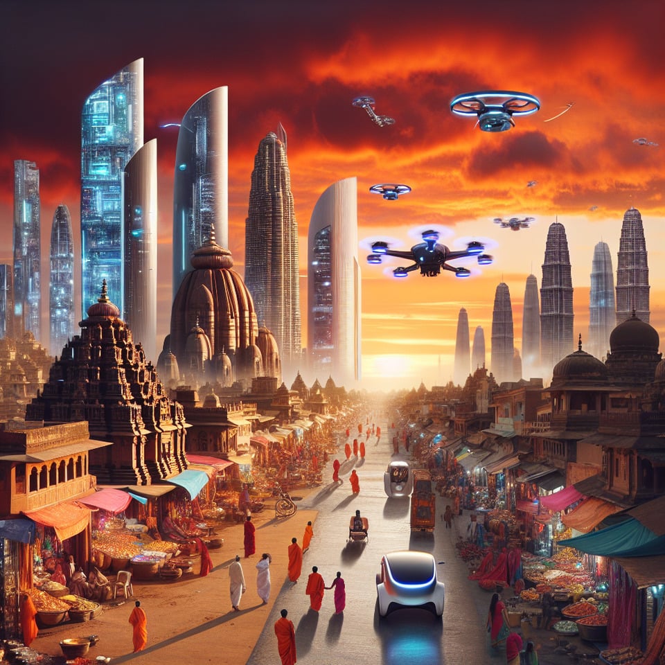 INDIA AFTER 2075 text effect image