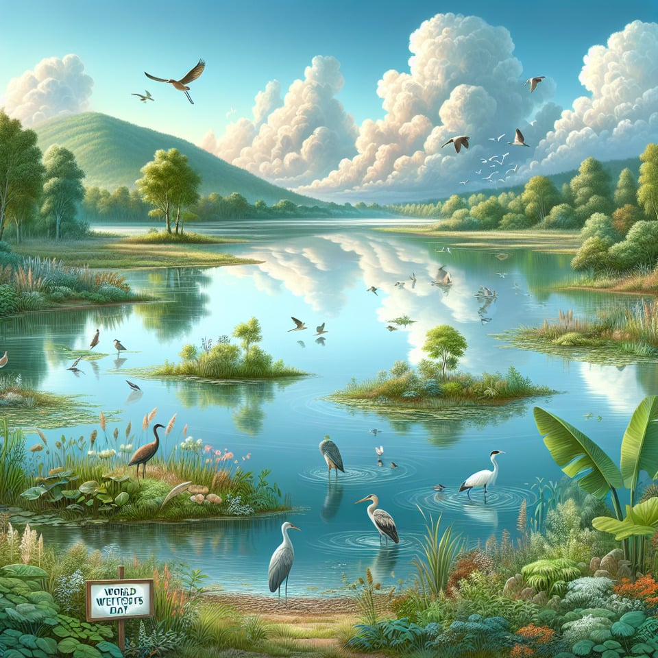 World Wetlands Day text effect image