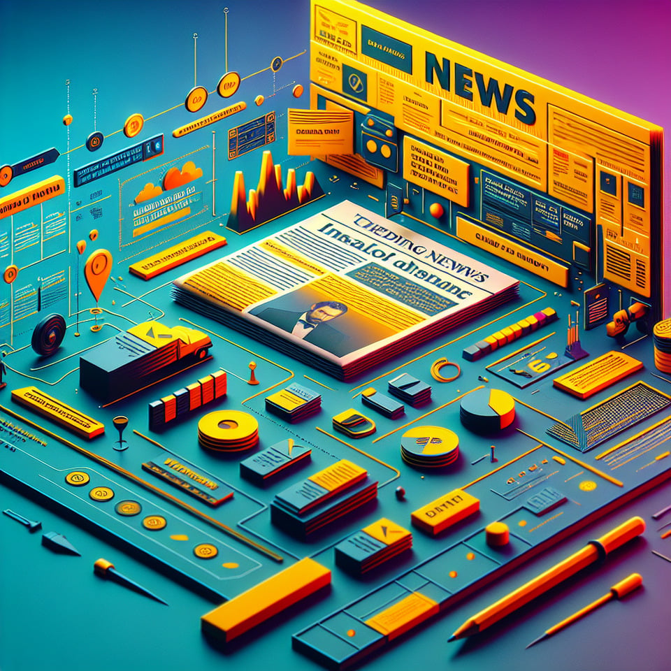 News Layoutillustrationcinematic3d renderposter text effect image