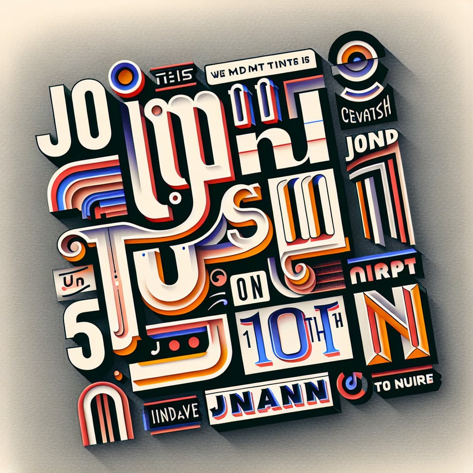 Join us on 10th Jantypography text effect image