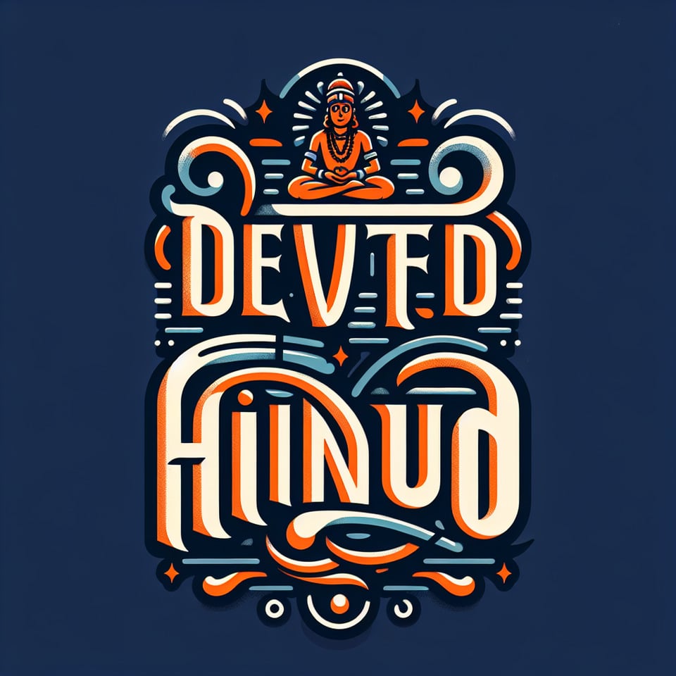 Kattar Hindu...typography text effect image