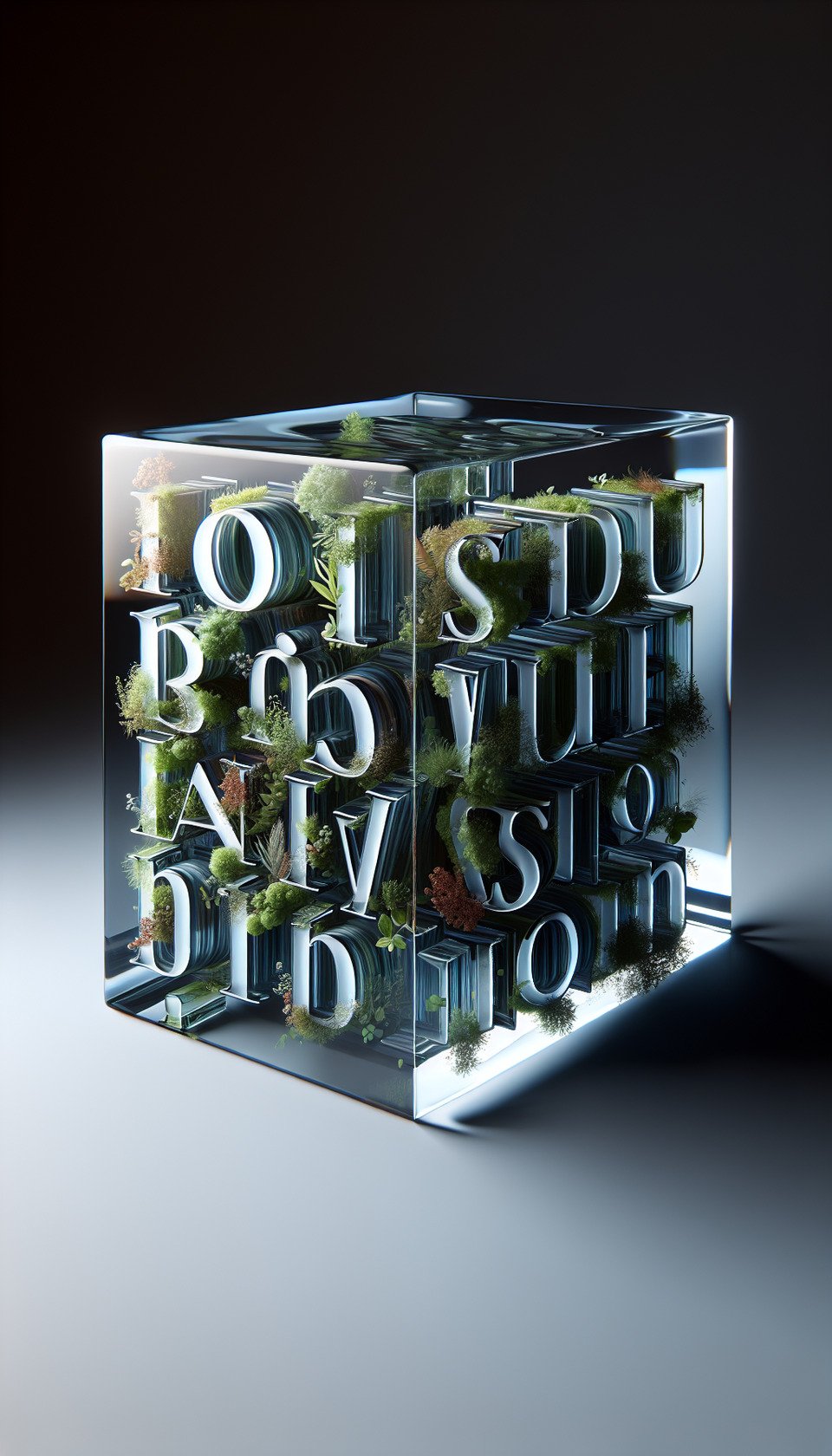 長方形 玻璃字體 text effect image