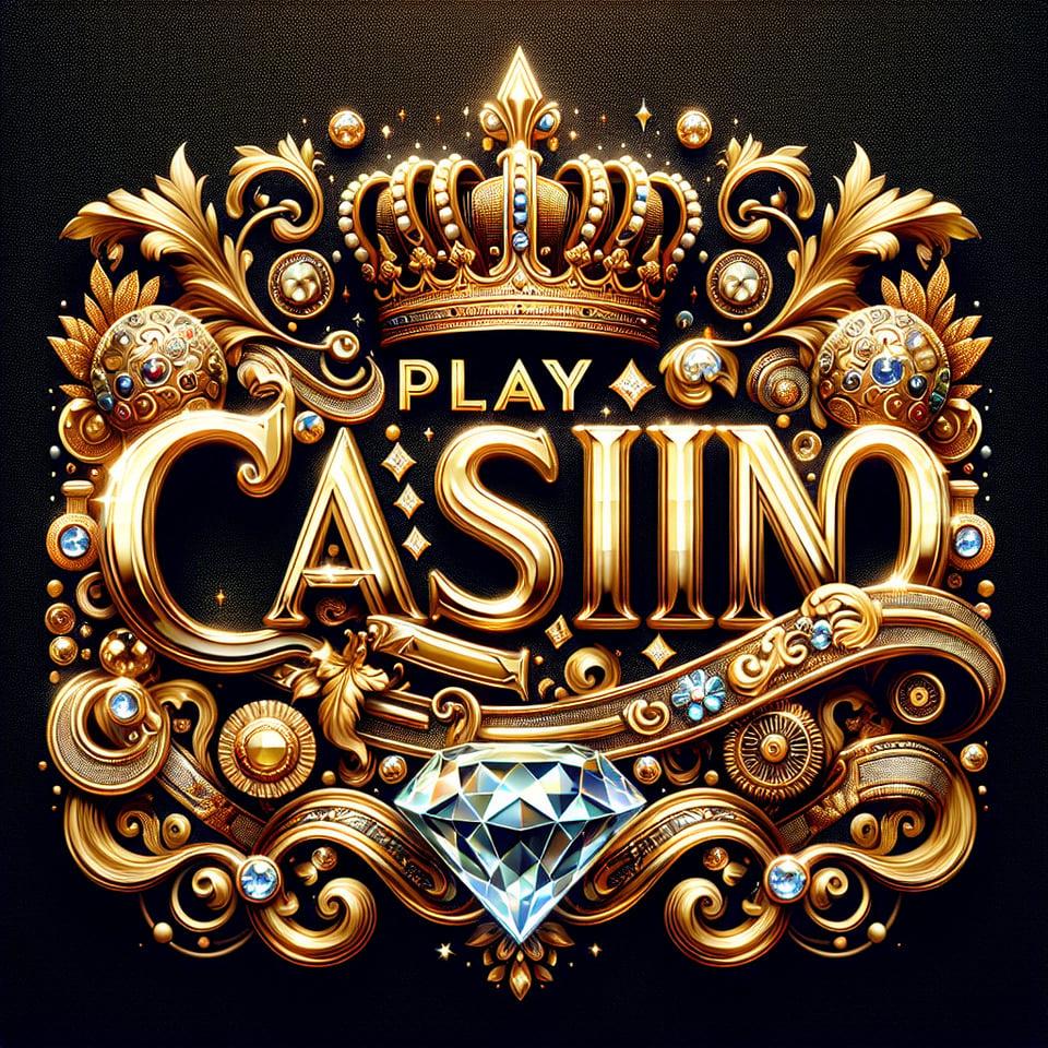 text Play Casinogolden luxury text effect with crown and diamond text effect image