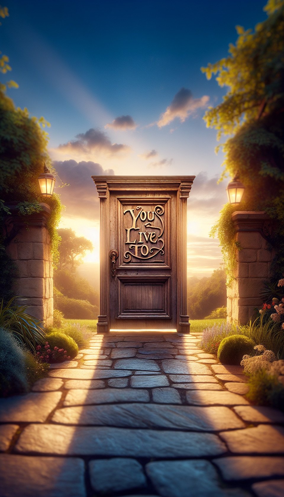 you live to text effect image