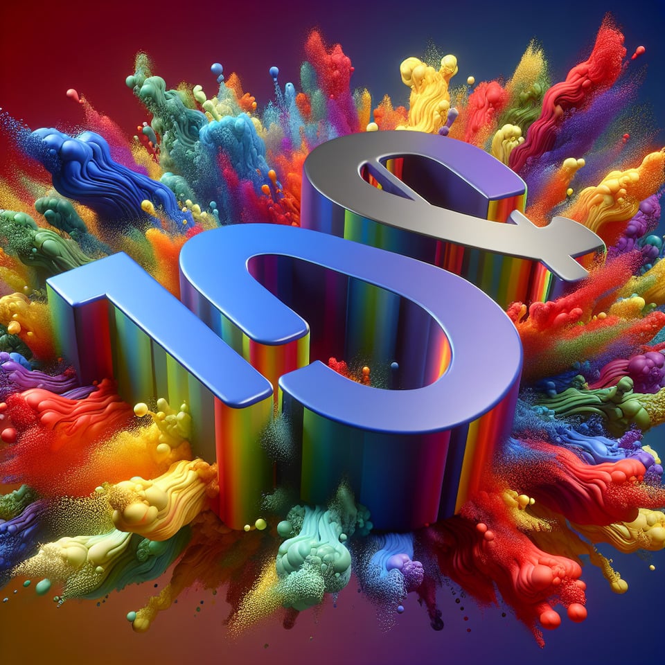 Text 1500$ colorful splash 3d text text effect image