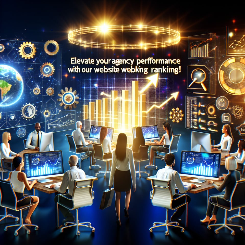 Gain the Edge in SEO - Elevate Your Agency's Performance with Our Website Ranking Solution! text effect image