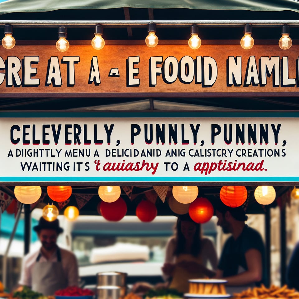 for food stall name text effect image
