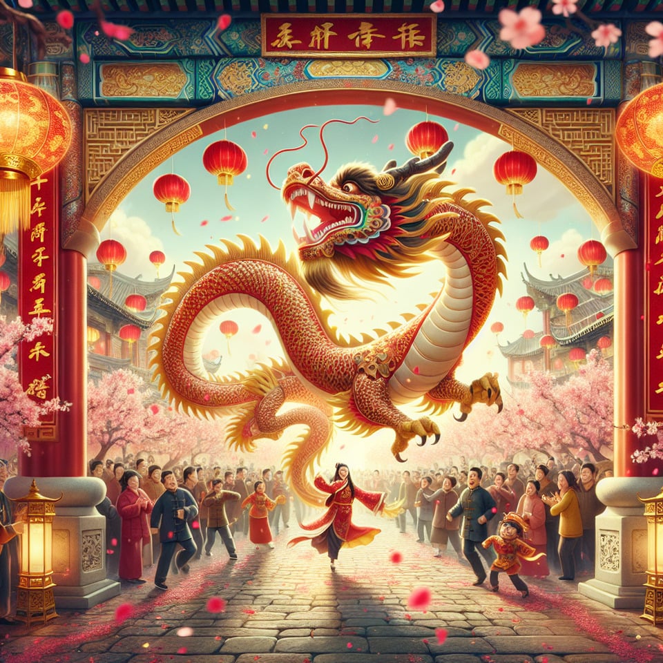 龍年大吉 text effect image