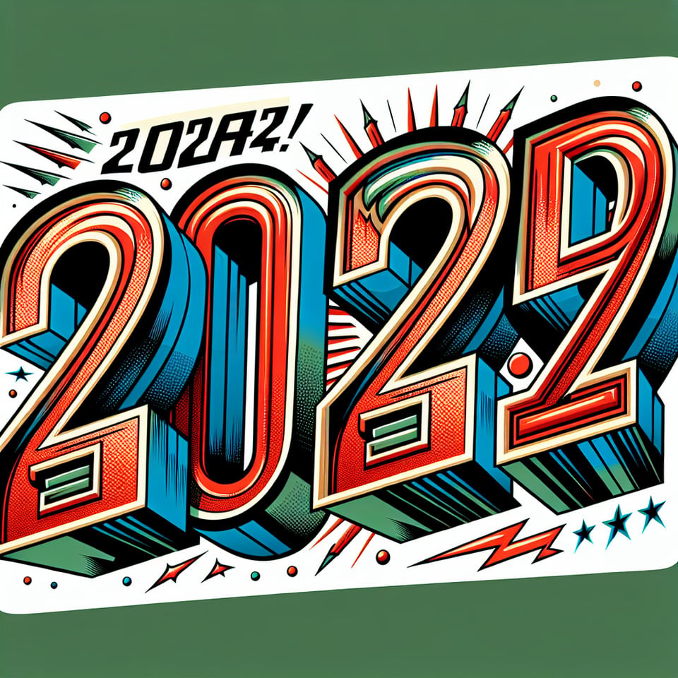 text 2024 comic style text effect on white background text effect image