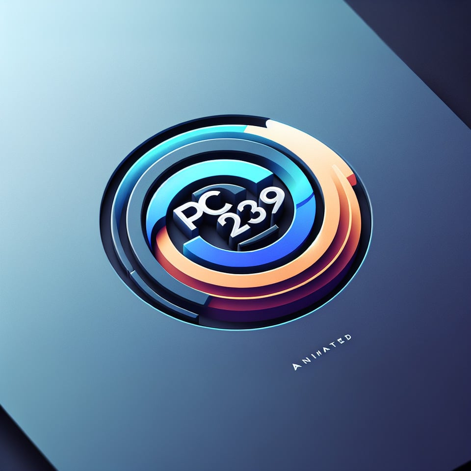 pc239 logo design 3d animation text effect image