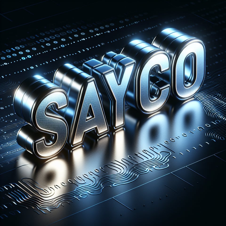 文字「sayco」科技现代感,智能感 text effect image