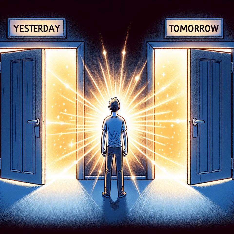 BE MORE AMAZING THAN YESTERDAY AND LESS THAN TOMORROW text effect image