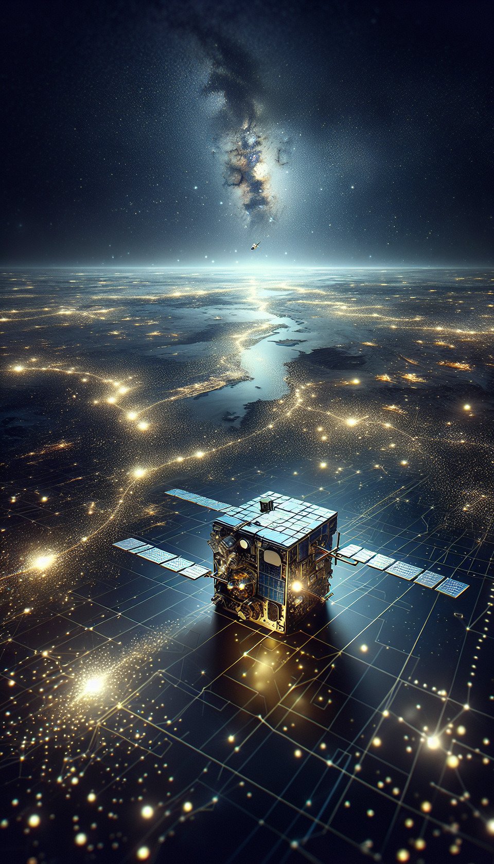 Create without tex A4 Full Page image for Cosmic Explorations: Unveiling the Future of Space-A Deep Dive into CubeSat Technology text effect image