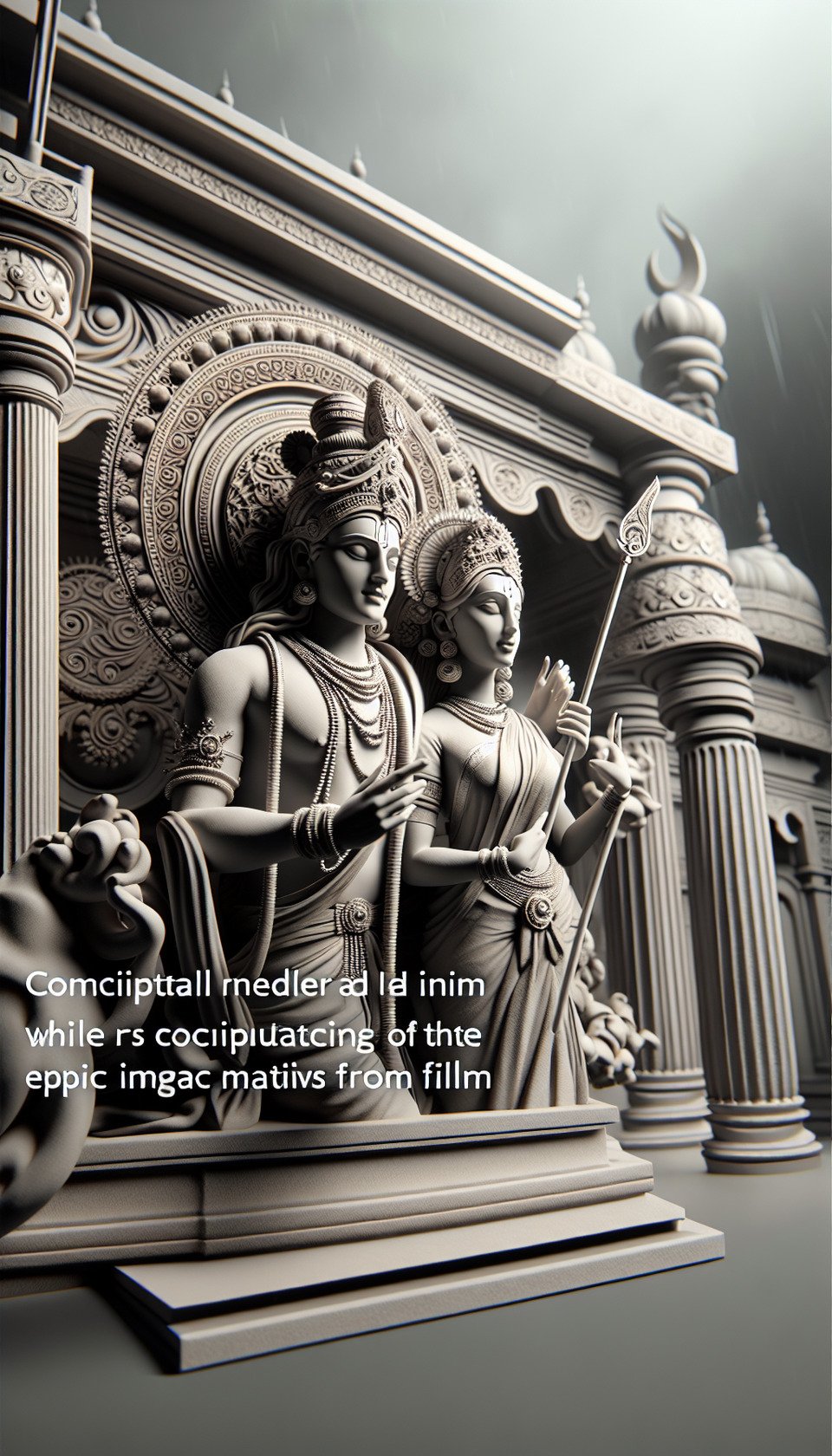 Radha Krishna Statuecinematic3d renderphotoarchitecture text effect image
