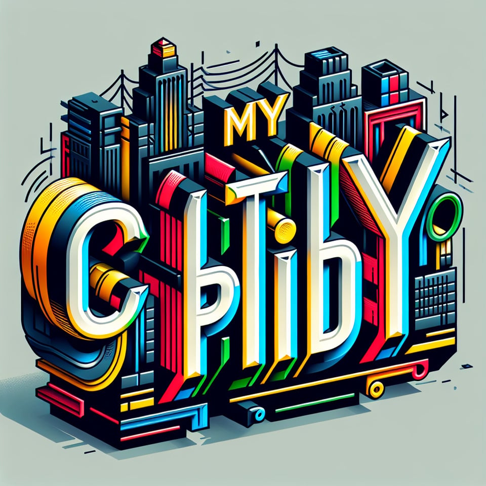 MY CITY PRIDE IN 3D FONT STYLE text effect image