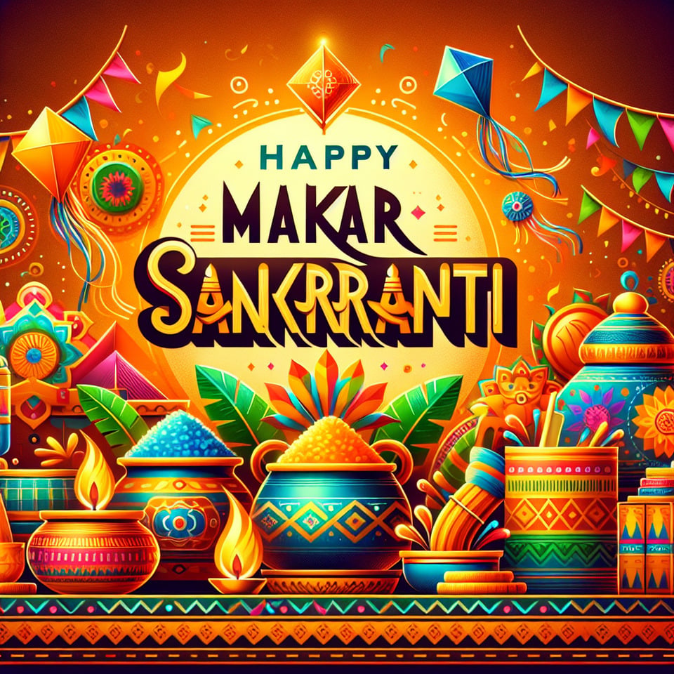 Change the text to HAPPY MAKAR SANKRANTI text effect image