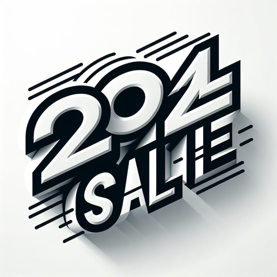 text 2024 big sale text effect on white background text effect image
